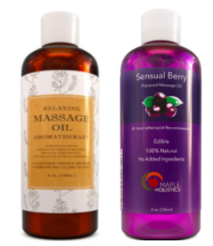 Maple Holistics Massage Oil and Sensual Berry Massage Oil 