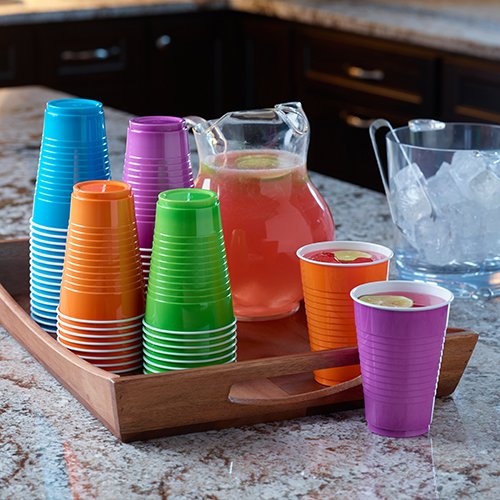 Assorted Colors Hefty Plastic Party Cups