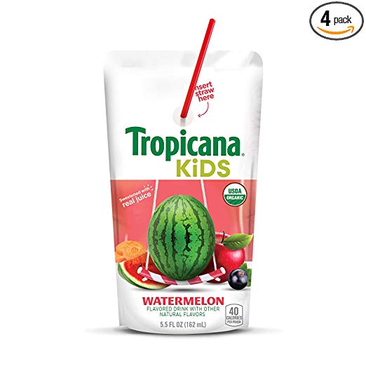 ropicana Kids Organic Watermelon Juice Drink Pouch